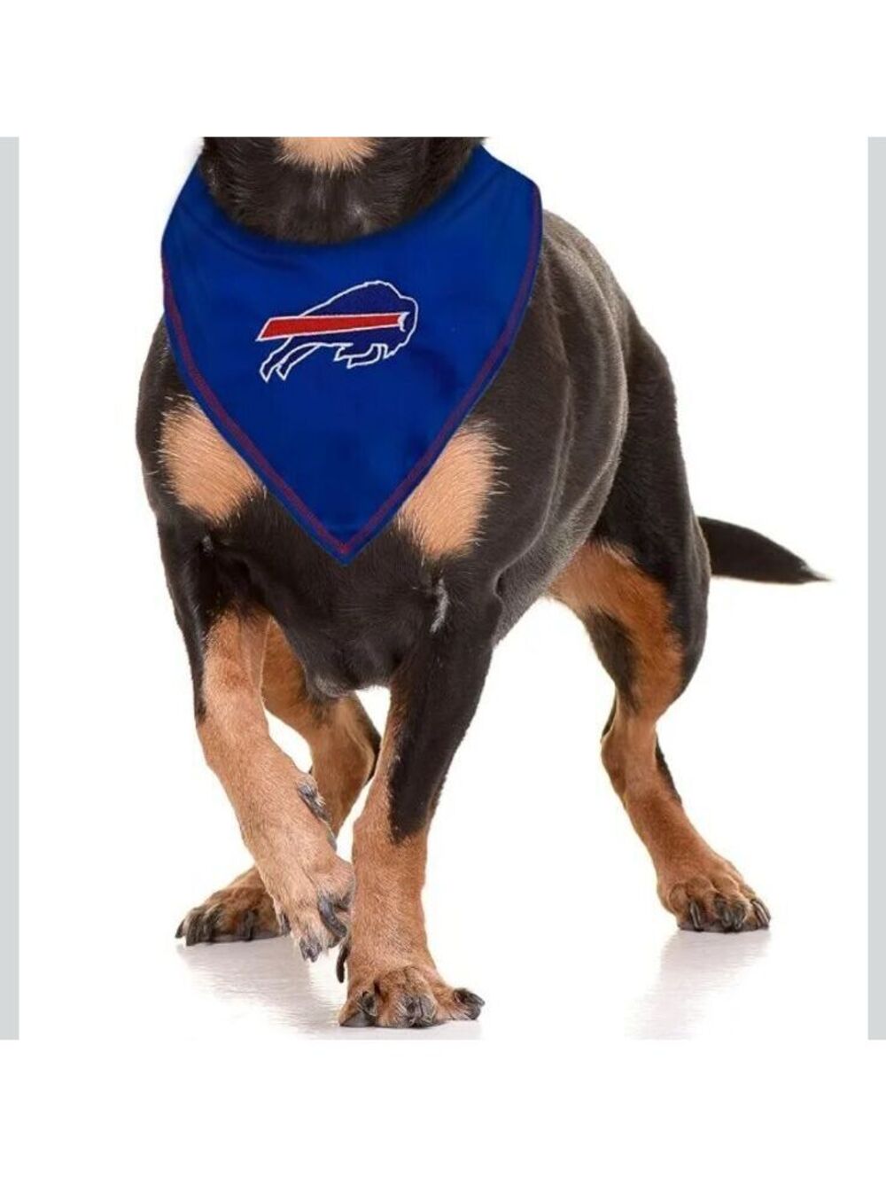 Buffalo Bills Pet Tie Around Bandana Size L-XL Blue with Team Logo